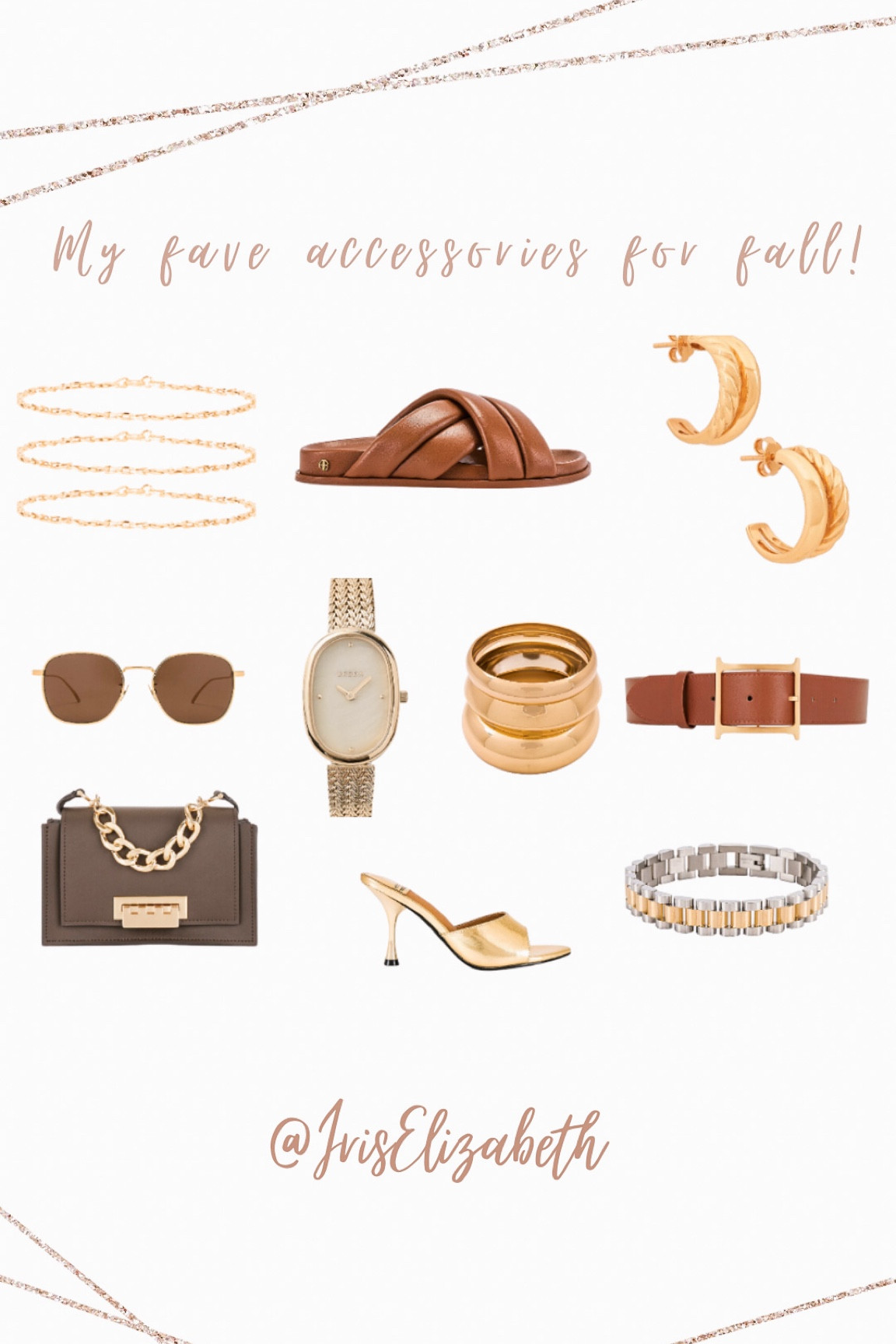 Love the deep browns, army green and of course all the metallic and gold accents I can get. Some of these pieces can also take you through to holiday parties too! They’re also timeless pieces and splurge worthy! 

This might be a good one to casually like nbd share with your significant other to start “hinting” at Christmas gifts. 🤭 *hint hint* 🤭

Fall accessories; holiday season accessories; splurge; gold; metallic; timeless pieces; timeless accessories; gifts for her; gifts for mom; gifts for sister; IrisElizabeth ✨

#LTKshoecrush #LTKworkwear #LTKSale