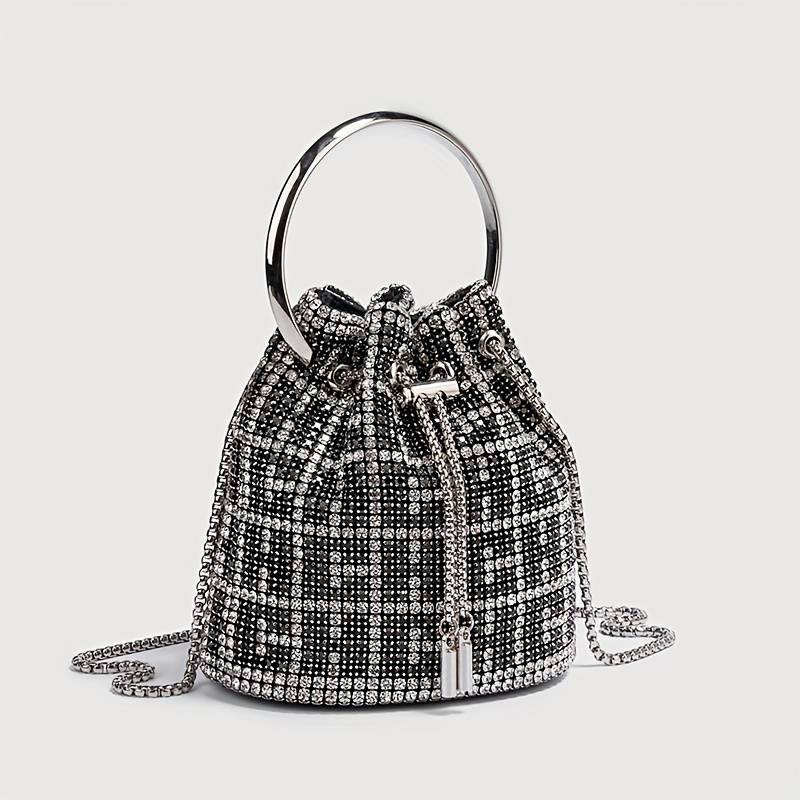 Mini Rhinestone Bucket Bag, Elegant Dinner Clutch Purse, Fashion Banquet Handbag For Wedding Part... | Temu Affiliate Program