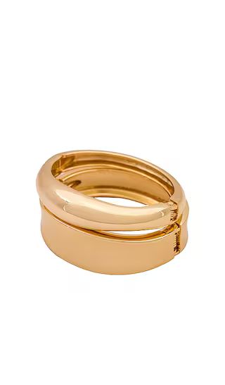 Thick Bangle Set in Gold | Revolve Clothing (Global)