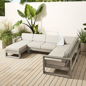 Portside Outdoor 4-Piece Chaise Sectional | West Elm (US)