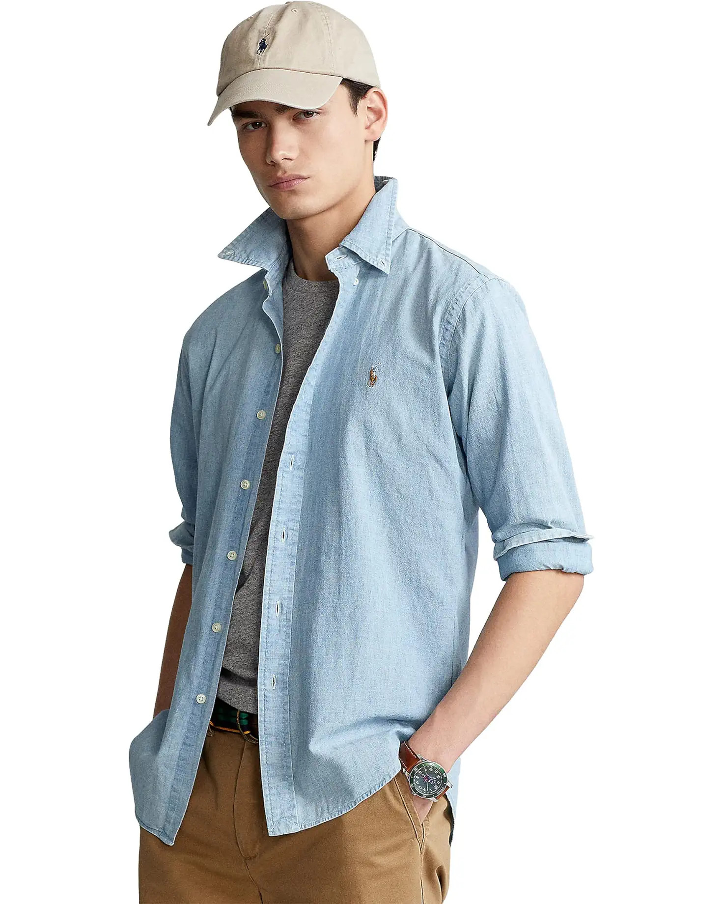Chambray Sport Shirt | Zappos