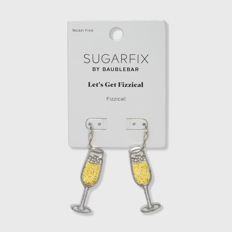 SUGARFIX by BaubleBar Champagne Glass Drop Earrings - Gold | Target