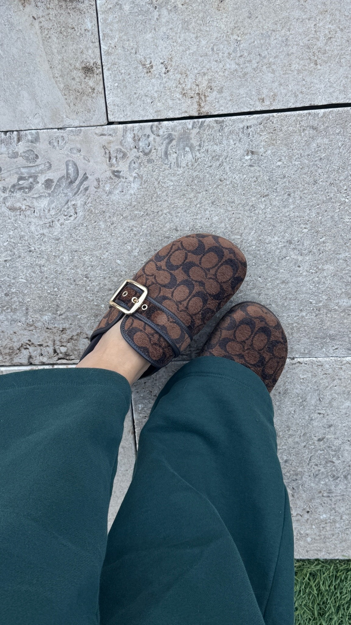My new fall slides … these run big no need to size up. I’m usually a 10 or 11 10 fits perfect with a little room. 
#coach