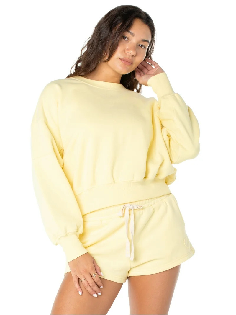Celebrity Pink Women's and Women's Plus Oversized Boyfriend Sweatshirt, Sizes XS-4X | Walmart (US)