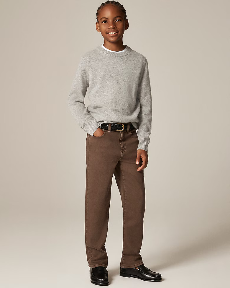 Kids' Straight-fit garment-dyed stretch jean | J. Crew US