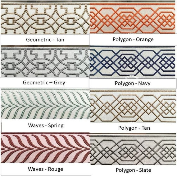 Drapes with Ribbon Trims, Add Fabric TRIM To your Drapes, Curtains, Drapery Banding, upscale desi... | Etsy (US)