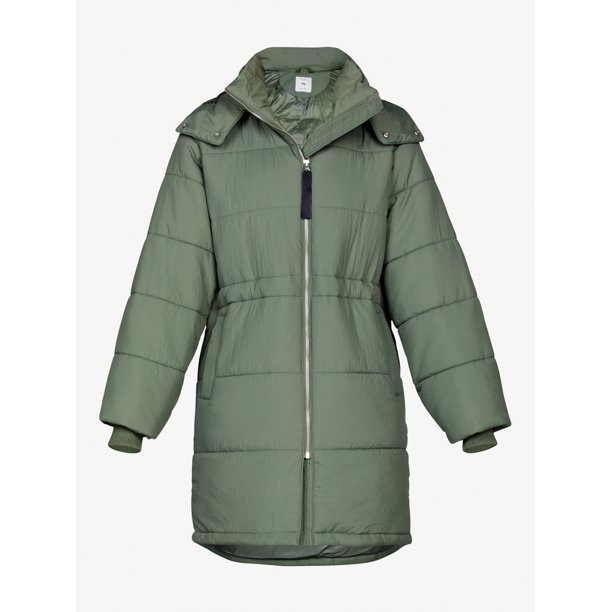 Free Assembly Women's Long Puffer Coat - Walmart.com | Walmart (US)