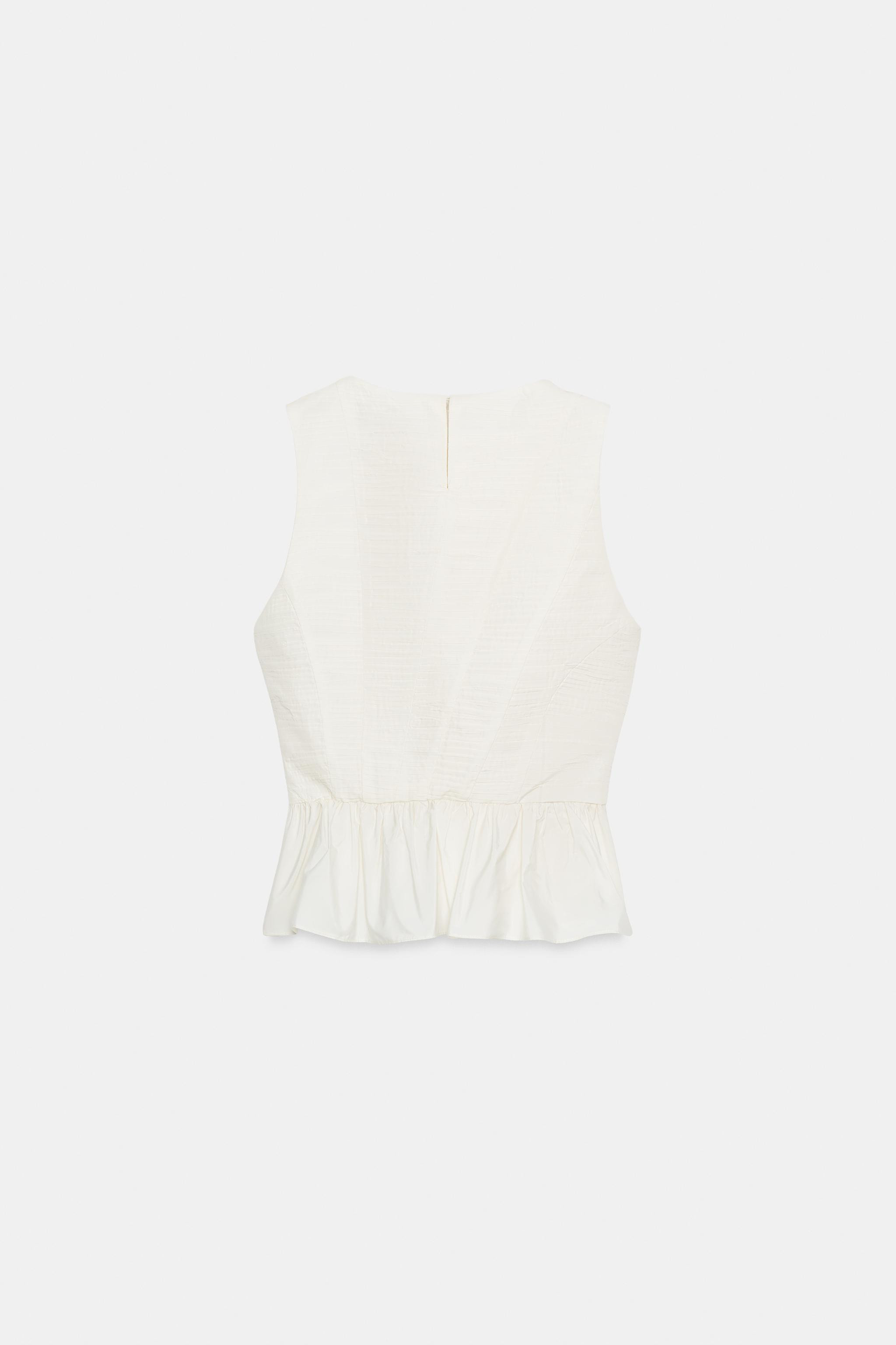 DRAPED RUFFLE TOP | Zara US