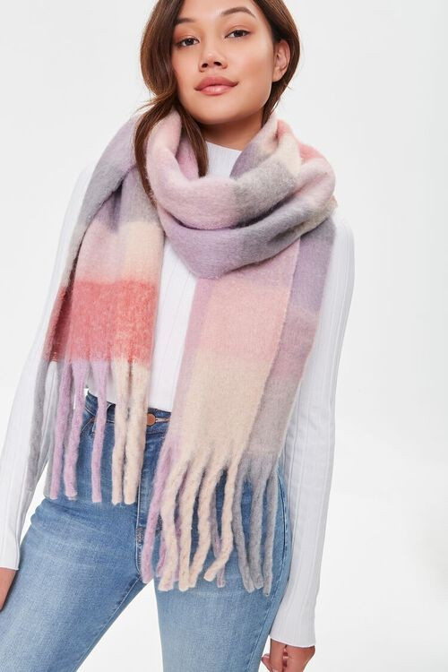 Plaid Fringe Oblong Scarf | Forever 21 (US)