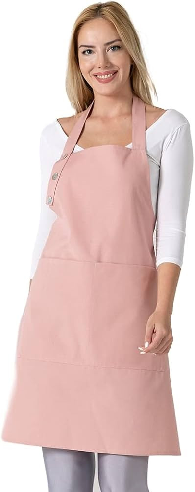TOSHE Kitchen Apron Waterdrop Resistant Cotton Apron with adjustable Aprons for Women with Pocket... | Amazon (US)
