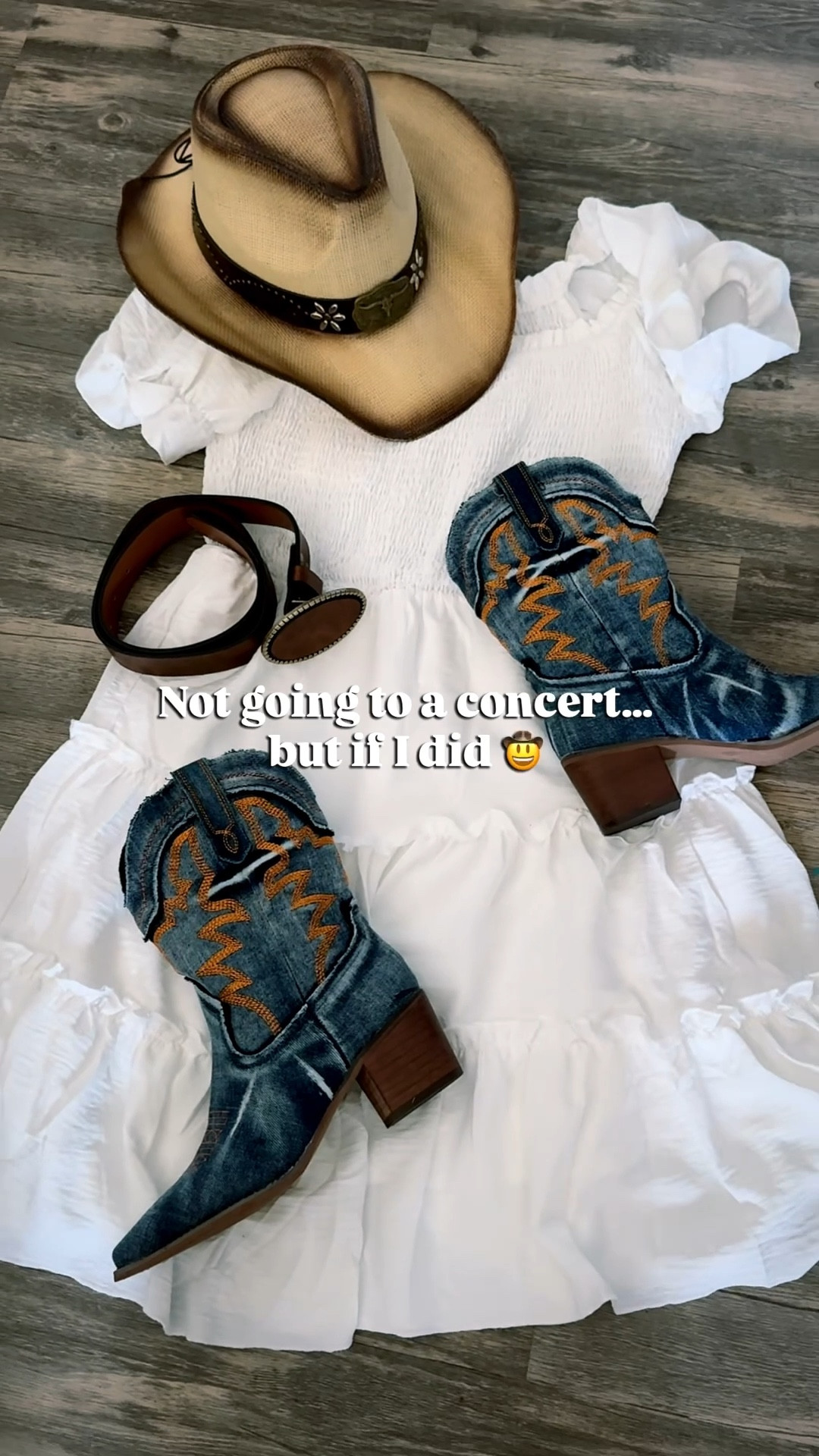 Zero events. 10/10 outfit. 🤠 Where would you wear this look? 

country concert outfit, white dress outfit, cowgirl boots outfit, mom style, summer outfit ideas, festival outfit idea 

#momstyle #summerstyle #westernstyle #ltkfinds

#LTKFestival