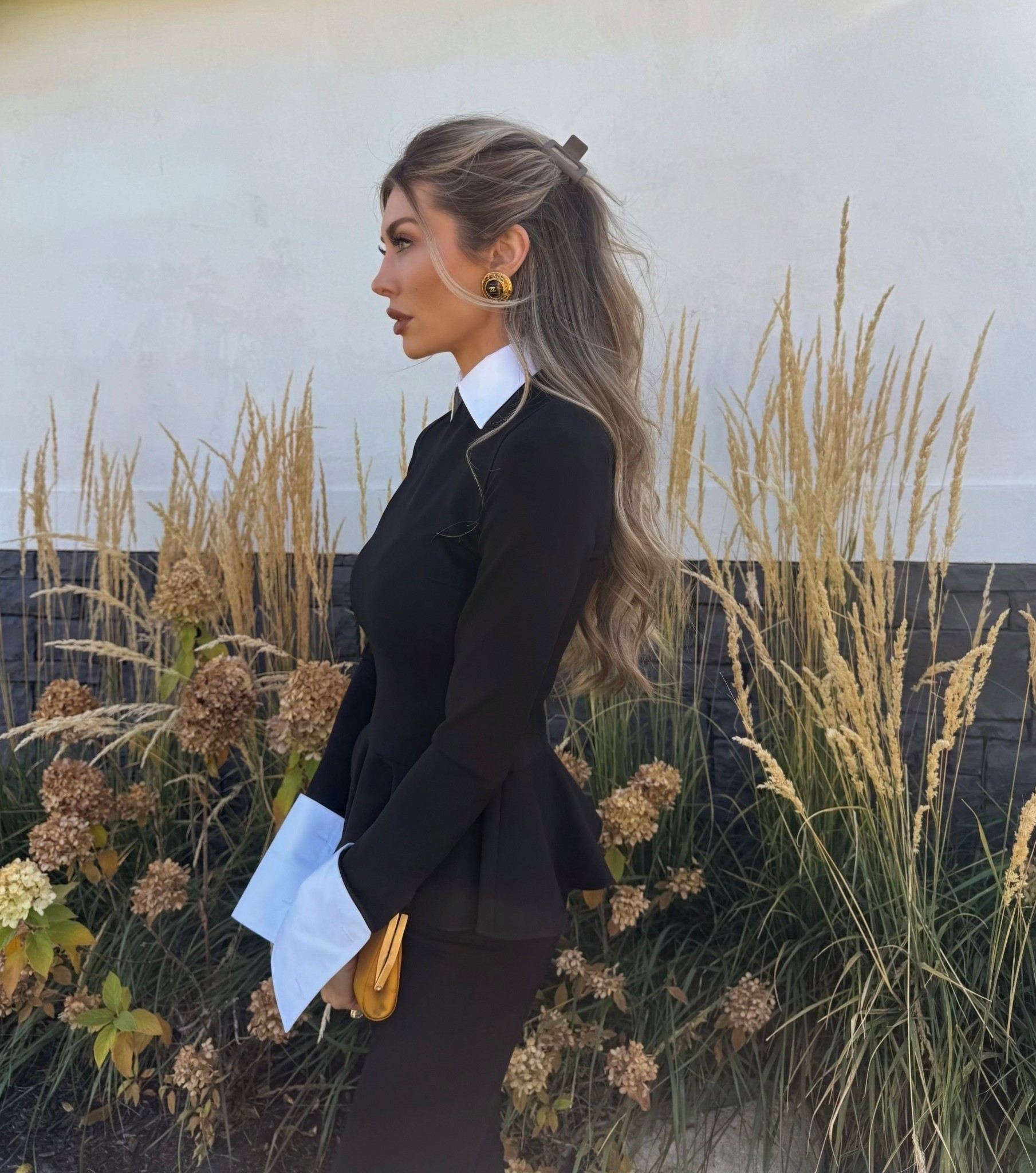 Thrifting second hand clothes can still be luxurious! I love the thrill of a good hunt  My Ralph Lauren peplum top, Louboutin clutch, and vintage Chanel earrings are all pre-loved. My leggings are Khaite and my boots are Sam Edelman. Linked exact pieces and similar! 

#LTKFindsUnder100 #LTKootd #LTKSaleAlert