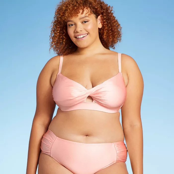 Juniors' Metallic Twist-Front Bralette Bikini Top - Xhilaration™ | Target