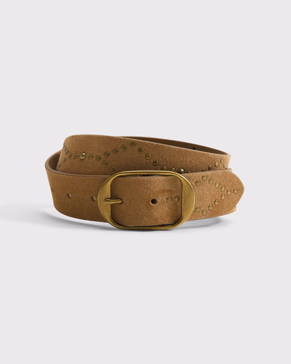 Squoval Studded Belt | Abercrombie & Fitch (US)