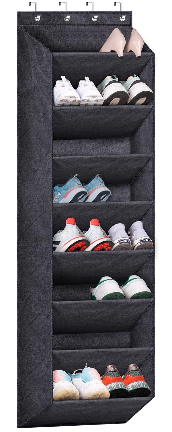 SLEEPING LAMB Over The Door Shoe Organizer for Closet with Large Deep Pockets, Narrow Shoe Rack f... | Amazon (US)