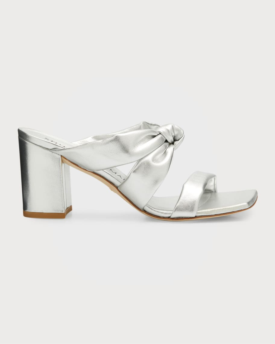 Playa Metallic Knot Slide Sandals | Neiman Marcus