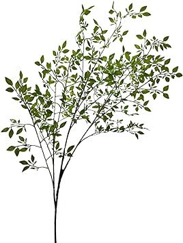ACJRYO 3pcs Artificial Plant Leaves Bunches 43.3 Nandina Domestica Faux Greenery Stems Spray Silk... | Amazon (US)