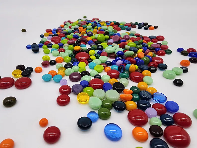 Bullseye COE90 A Pop of Color Mixed Fused Glass Dots - Assorted Sizes for Crafts - Etsy | Etsy (Global)