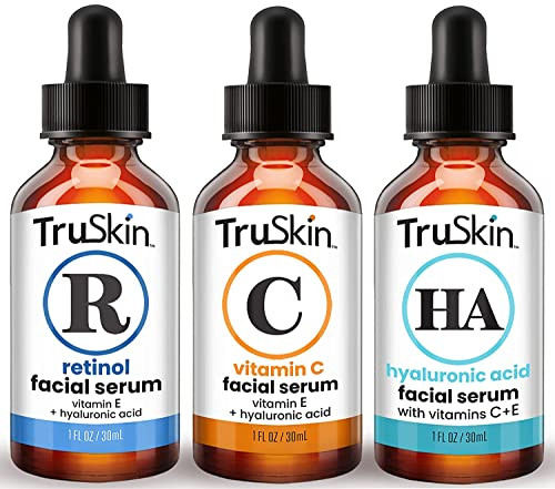 TruSkin Face Serum Trio – Hyaluronic Acid, Vitamin C & Retinol Serum for Face – Anti Aging Sk... | Amazon (US)
