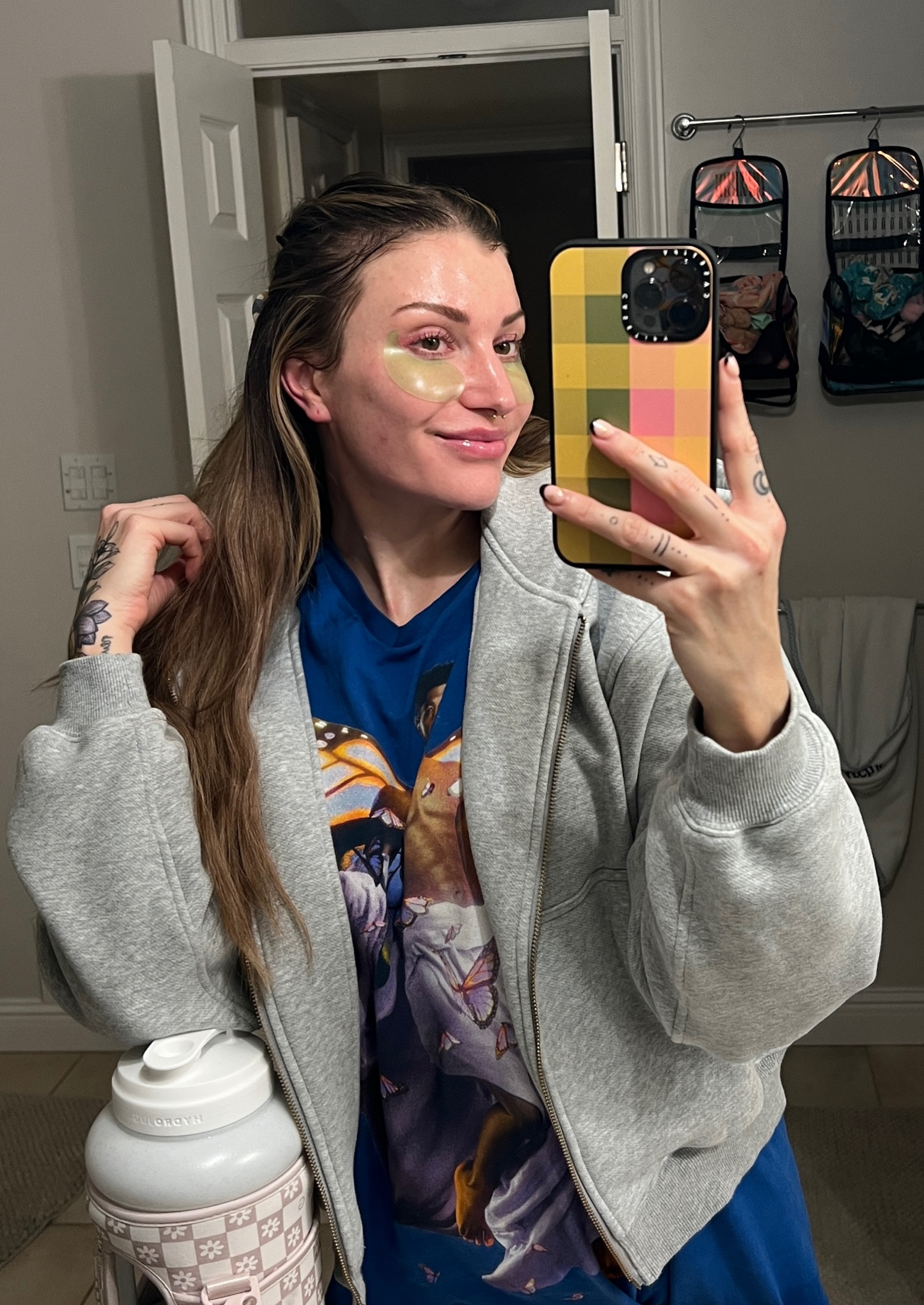 wearing my new Ptula hoodie to bed cus it’s SO comfy - eye gels on, skincare done, and staying hydrated.

Ptula and HydroJug code “DESB” to save money. 💴 

Tula code “DESB” for 15% off - extra 40% off some products right now!! #tulapartner

#LTKbeauty #LTKSeasonal #LTKGiftGuide