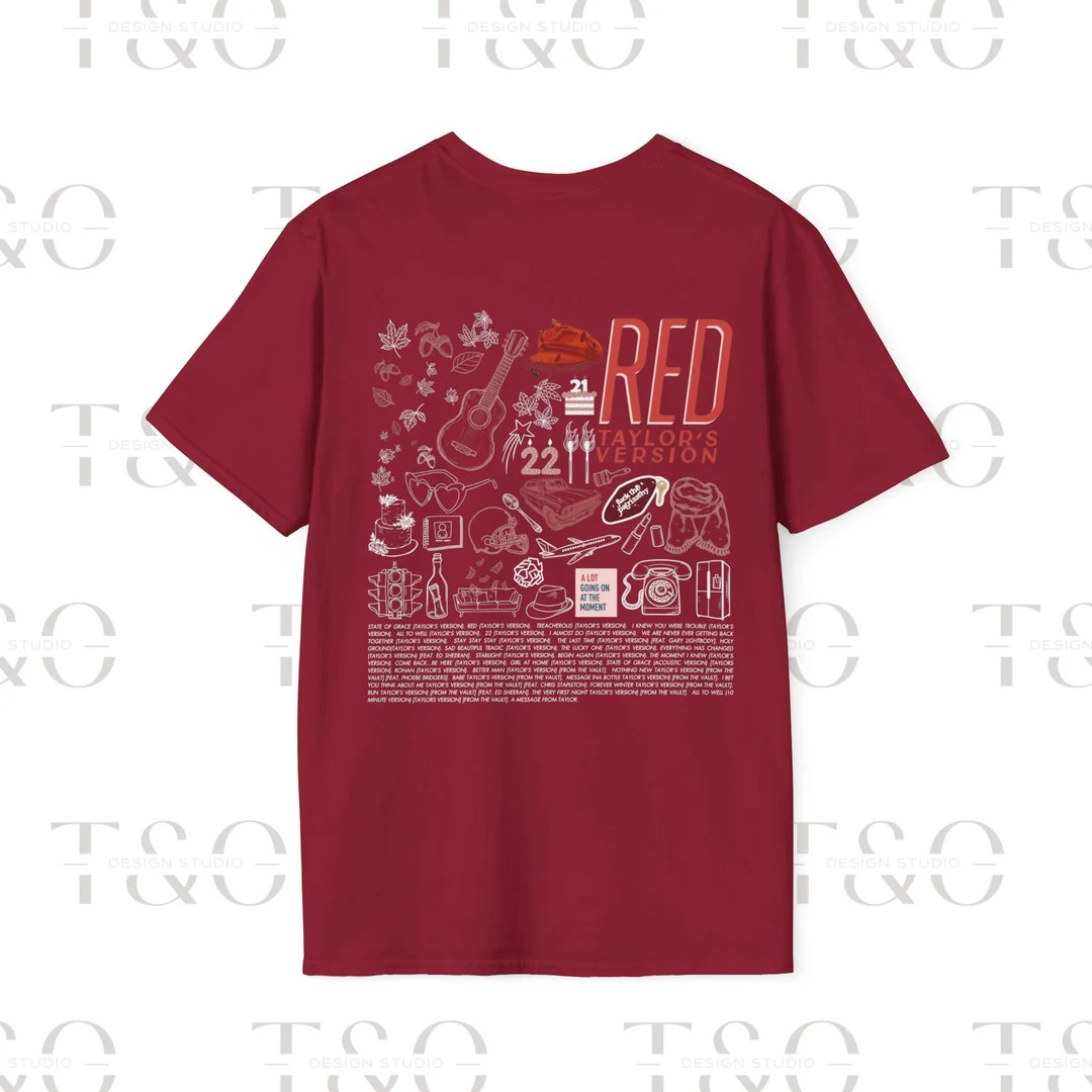 Taylor Swift Red (Taylor's Version) Graphic T-Shirt Eras Tour Original Graphics Unisex | Etsy (US)