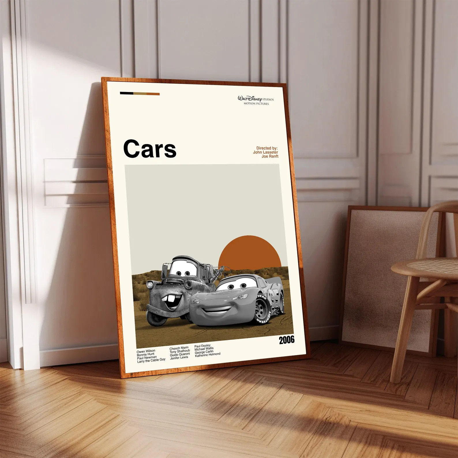 Cars Movie Poster, Mid-Century Modern Art, Minimalist Movie Print | Etsy (Global)