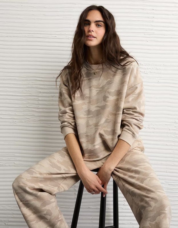 AE Everyday Luxe Cropped Cut-Off Sweatshirt | American Eagle Outfitters (US & CA)