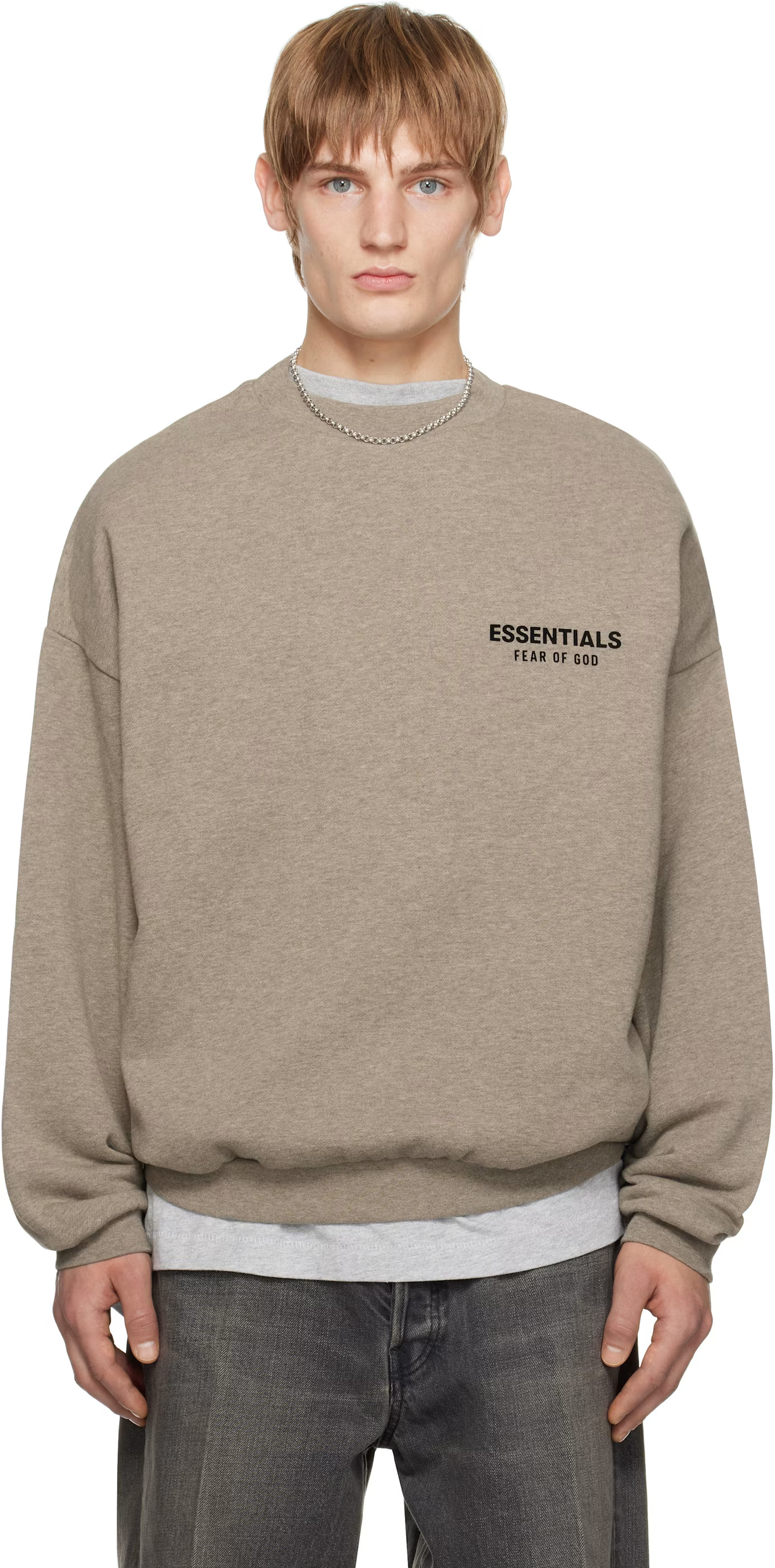 Gray Fleece Crewneck Sweatshirt | SSENSE