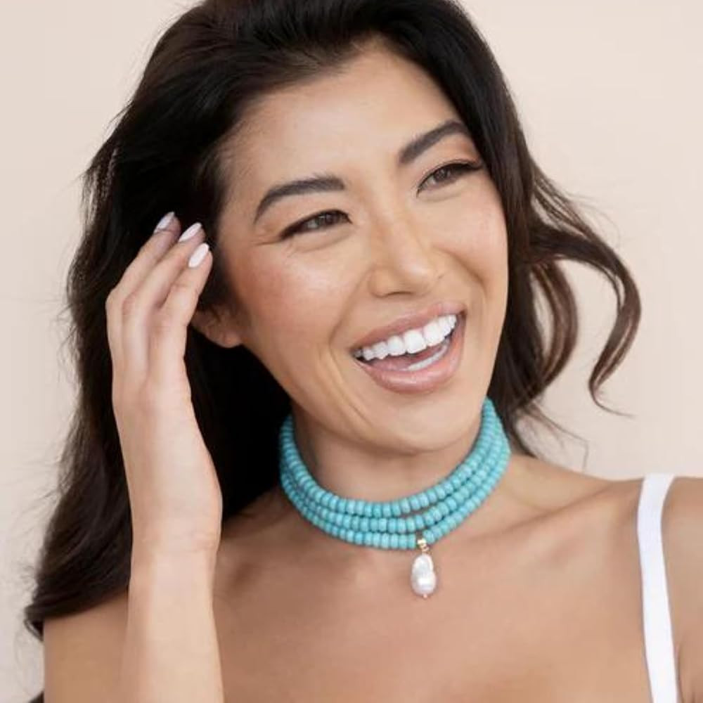Ettika Women's Marina Layers Turquoise Necklace | Amazon (US)