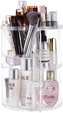 seinlife 360 Rotating Makeup Organizer,DIY Adjustable Spinning Holder,Foldable Cosmetic Storage D... | Amazon (US)