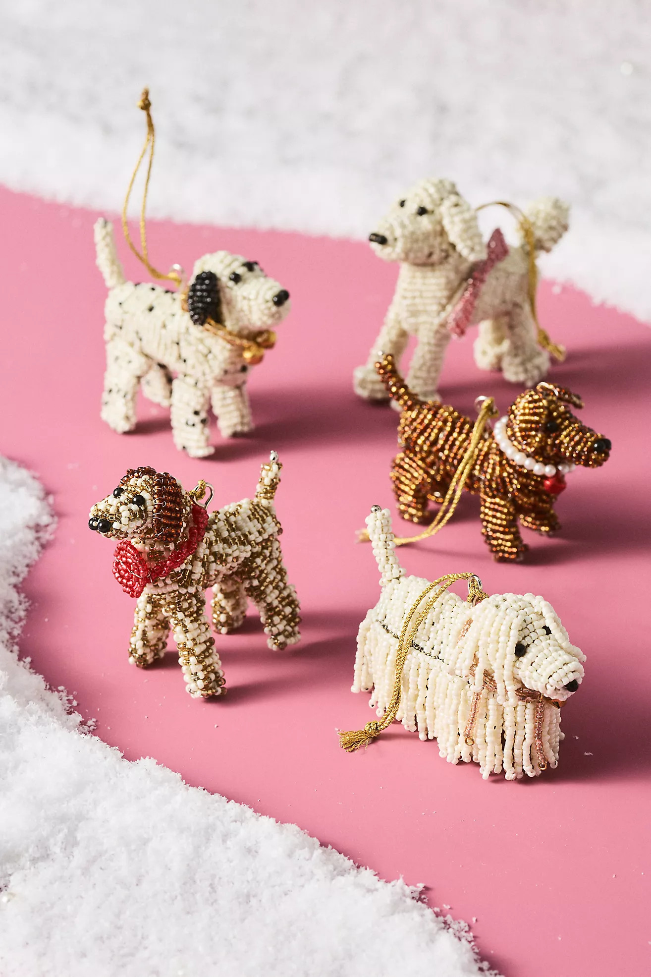 Beaded Pup Ornament | Anthropologie (US)