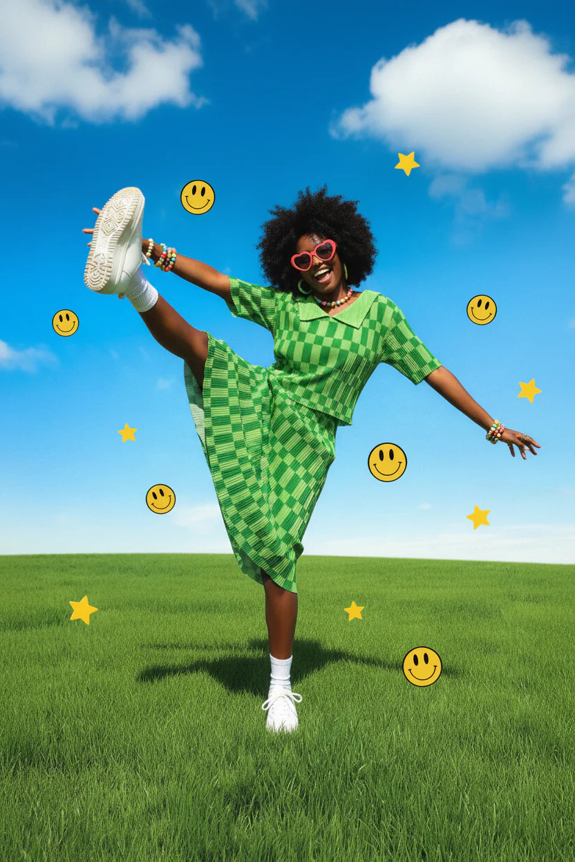 TABY ORIGINAL: Green Grid Plisse Skirt Set In Sizes XS-5X*** | Shop Taby