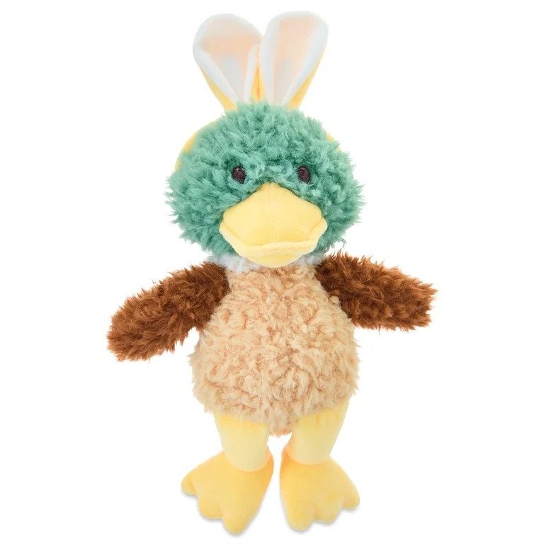Medium Mallard Duck Plush with Bunny Ears, Yellow and Green, 13", Easter by Way To Celebrate | Walmart (US)