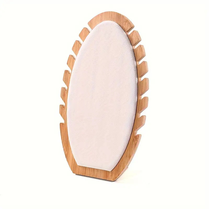 Bamboo Velvet Vertical Flame Plate Jewelry Display Stand - Temu | Temu Affiliate Program