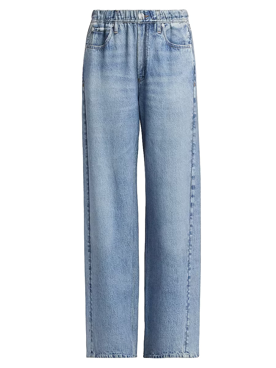 Women's Miramar Elasticized Printed Wide-Leg Jeans - Valentina - Size Small | Saks Fifth Avenue