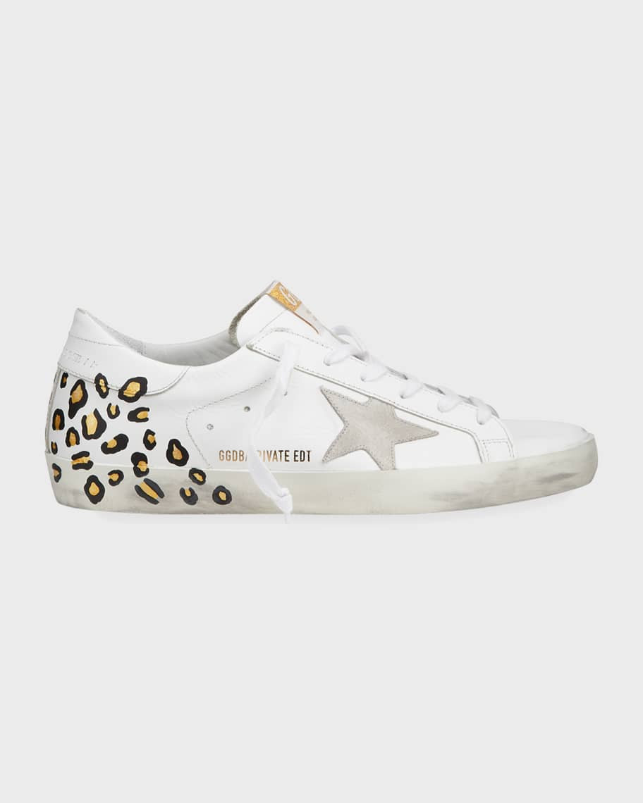 Golden Goose Superstar Hand-Painted Leopard Leather Sneakers | Neiman Marcus