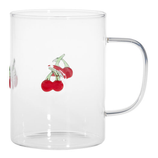 Charm Cherry Inlay Glass Mug by World Market | World Market
