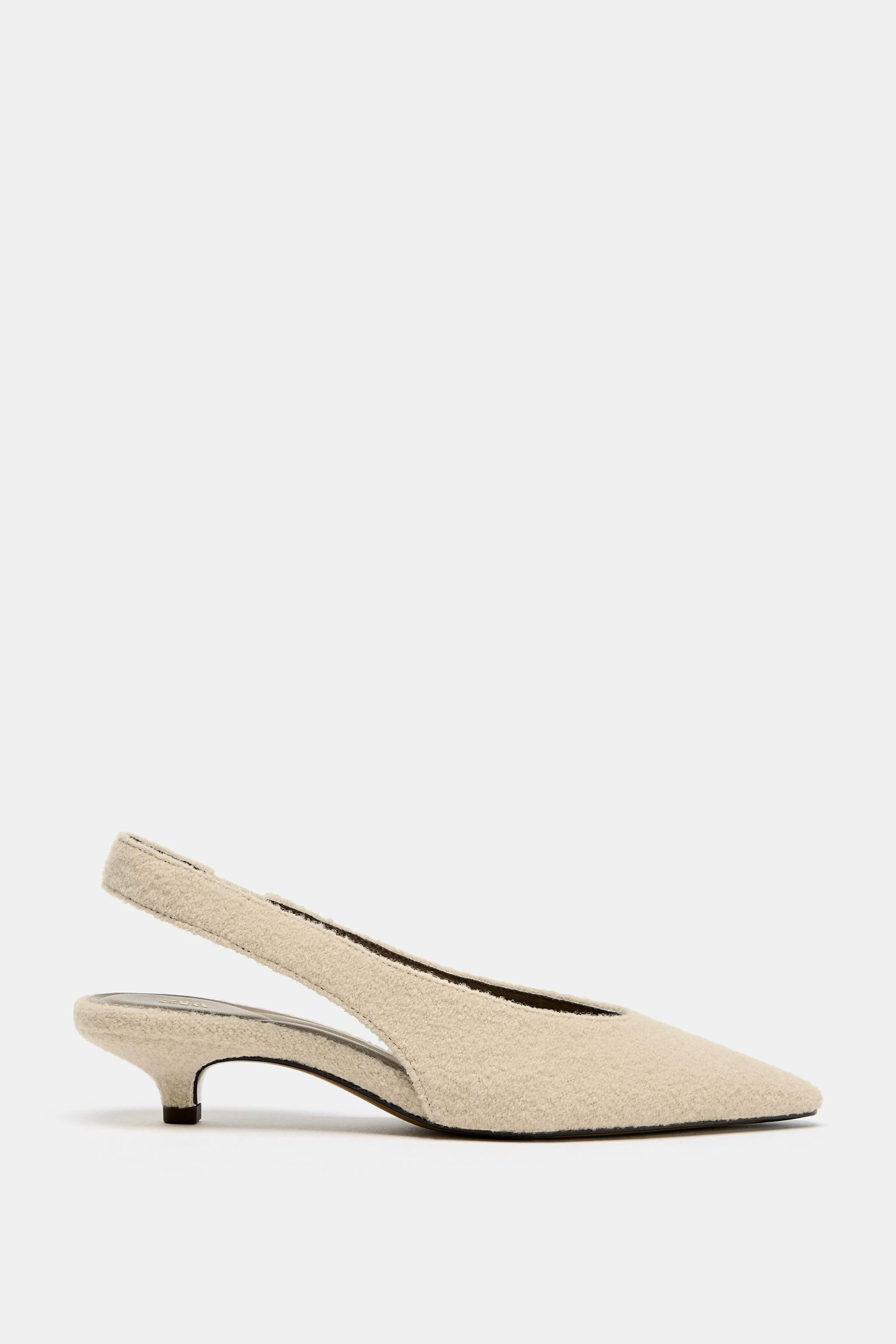 SHEARLING EFFECT SLINGBACK SHOES | Zara US