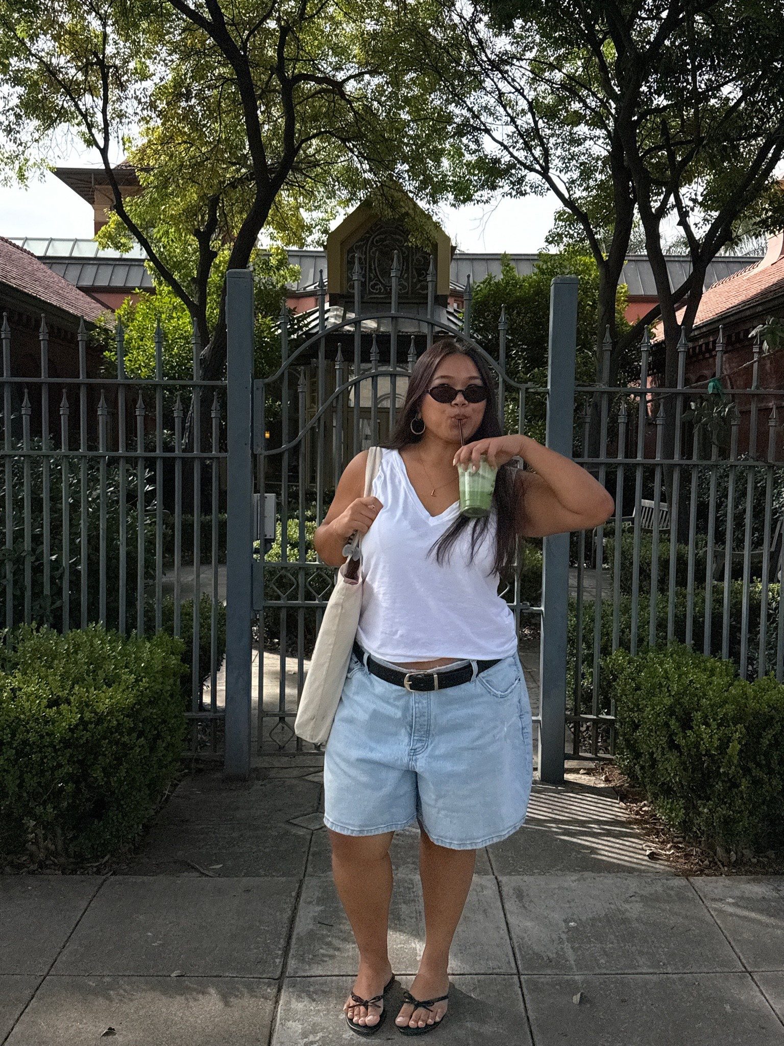 plus size casual summer outfit inspo 🤍 sizes I’m wearing: top XL, shorts US 34, belt 3XL, flip flops US 9

#LTKootd #LTKMidsize #LTKPlusSize