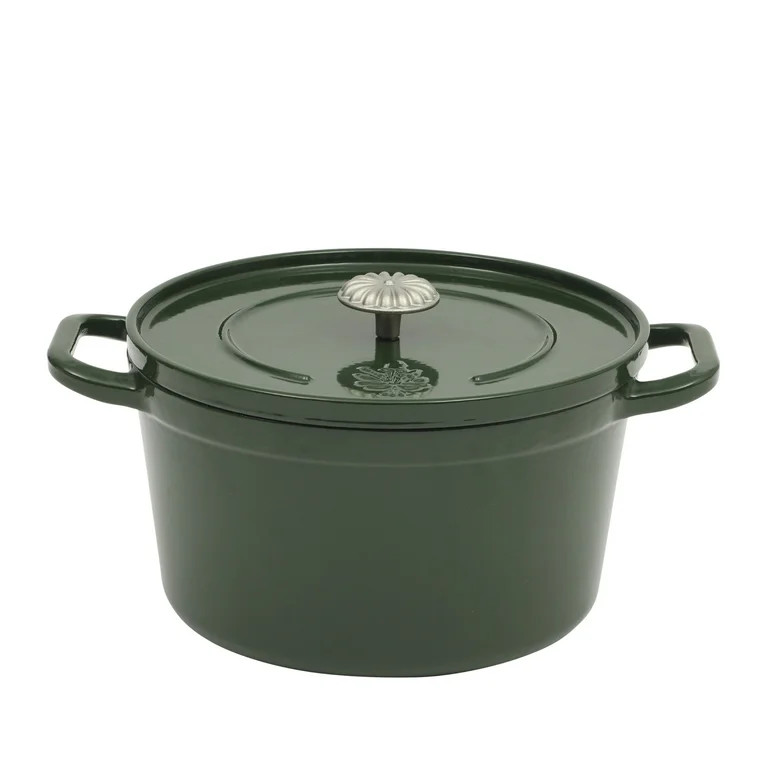 The Pioneer Woman 5-Quart Enamel Cast Iron Dutch Oven with Lid, Green | Walmart (US)