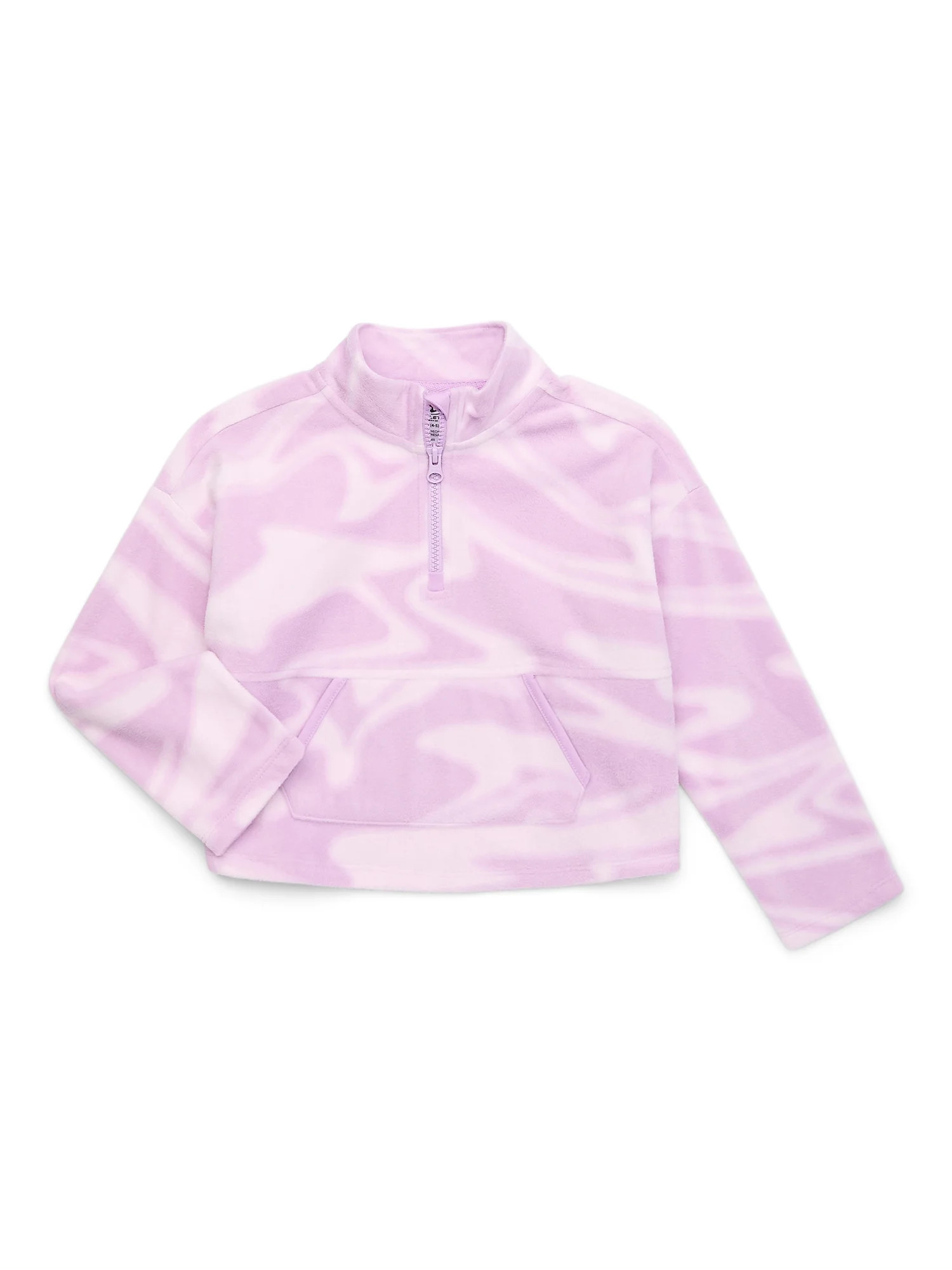 Athletic Works Girl's Active Microfleece Quarter Zip Pullover, Sizes 4-18 & Plus - Walmart.com | Walmart (US)