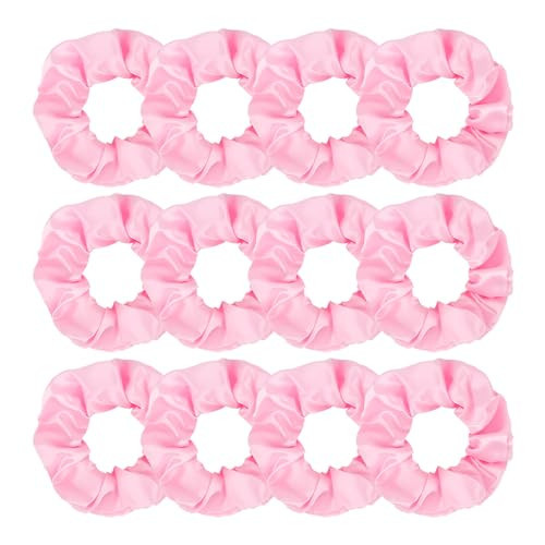 Jaciya 12 Packs Pink Hair Scrunchies Satin Scrunchy Elastic Band Hair Bobbles Scrunchies Hair Ties Ponytail Holder Hair Accessories for Women Girls | Amazon (US)