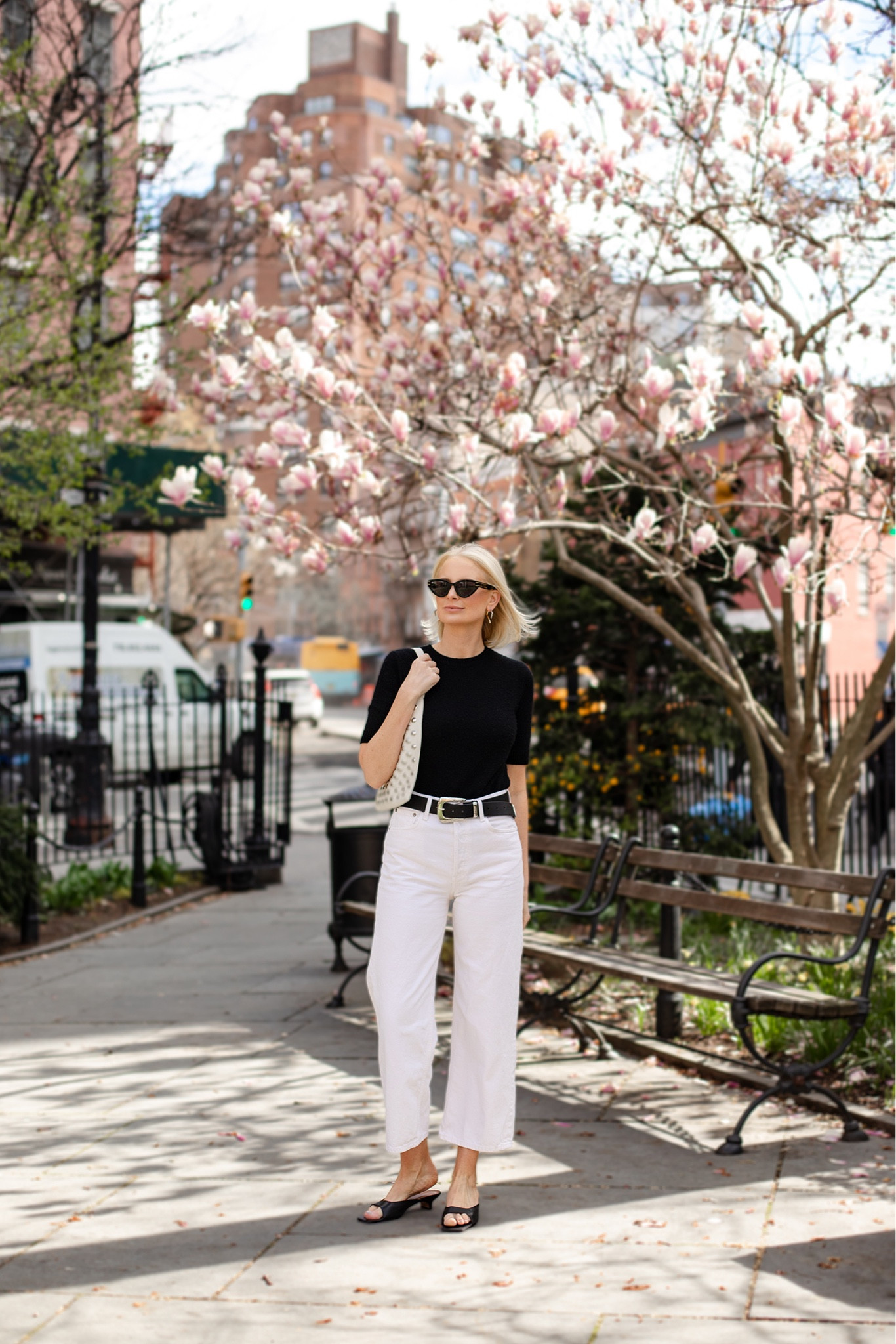 These jeans are such a great silhouette for the warm weather season! The cropped cut looks great with sneakers, flats and heeled sandals alike 🖤 shop this look by following me in the LTK app! 

#LTKshoecrush #LTKitbag #LTKtravel