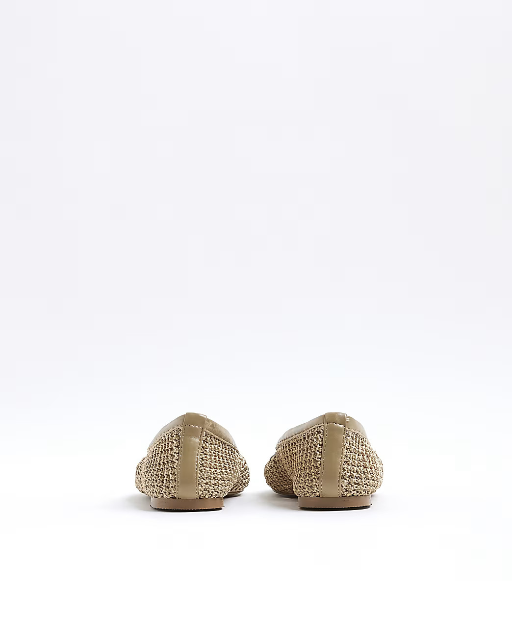 Beige Crochet Ballet Pumps | River Island UK & IE