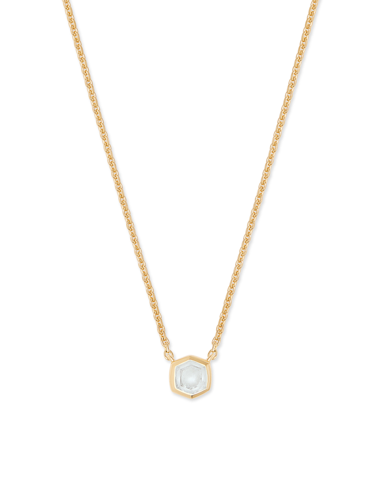 Davie 18K Gold Vermeil Pendant Necklace in Rock Crystal | Kendra Scott | Kendra Scott