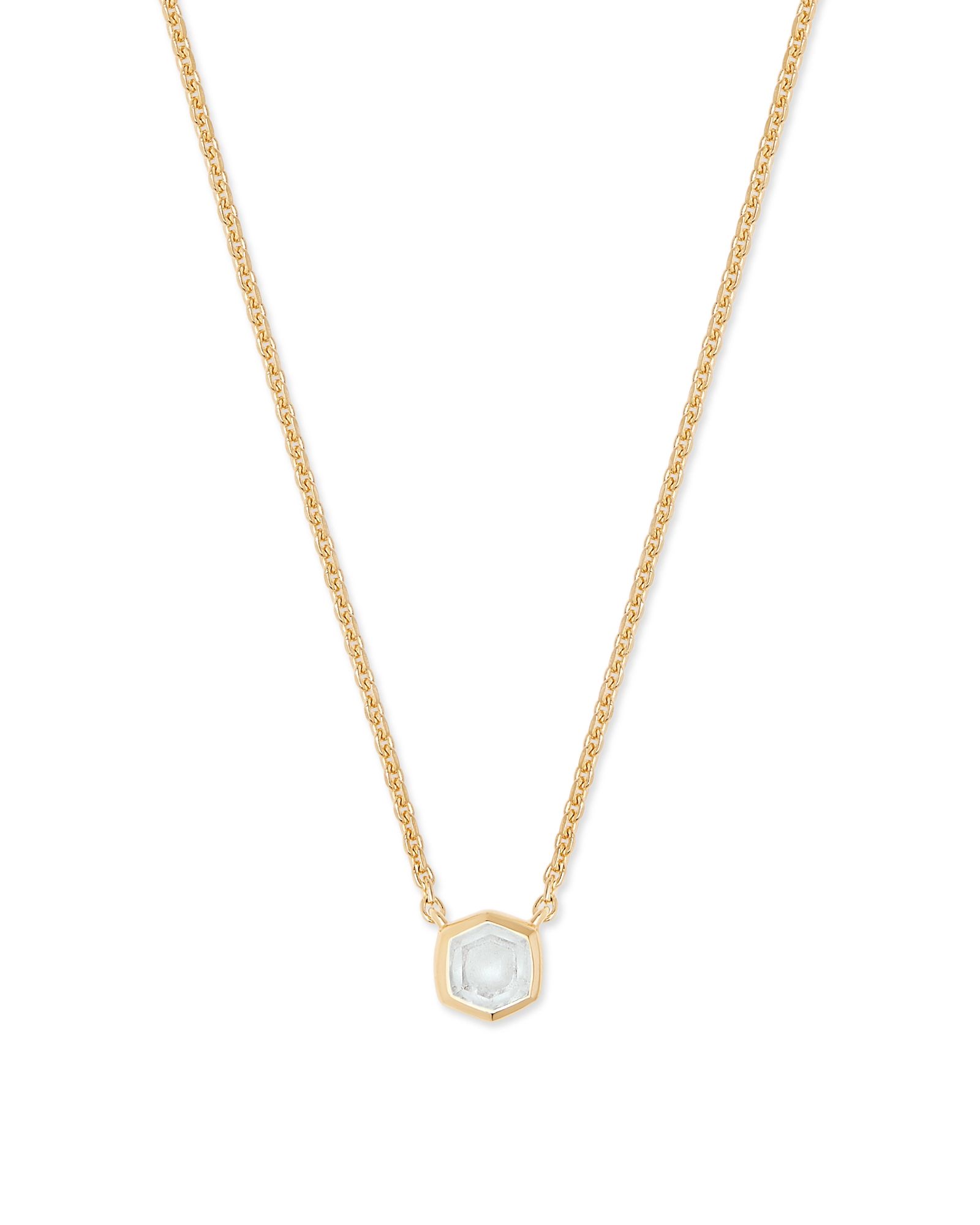 Davie 18K Gold Vermeil Pendant Necklace in Rock Crystal | Kendra Scott | Kendra Scott