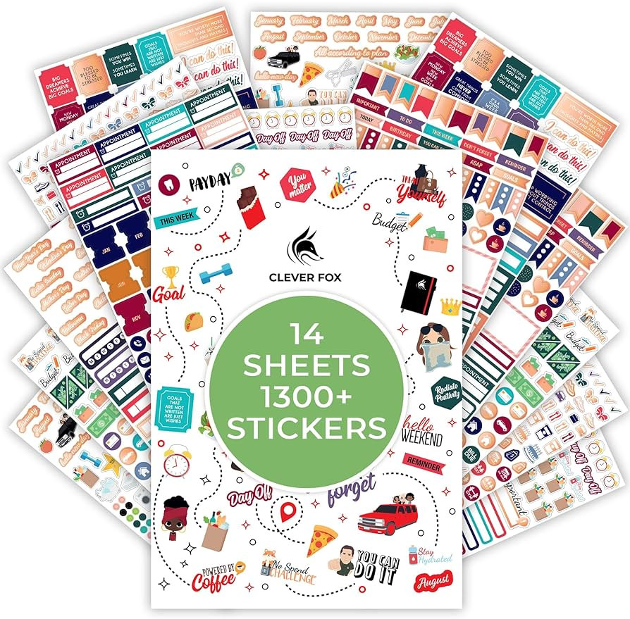 Clever Fox Planner Stickers – 1360+ Aesthetic Monthly, Weekly, Daily, Seasonal, Holiday & Journ... | Amazon (US)