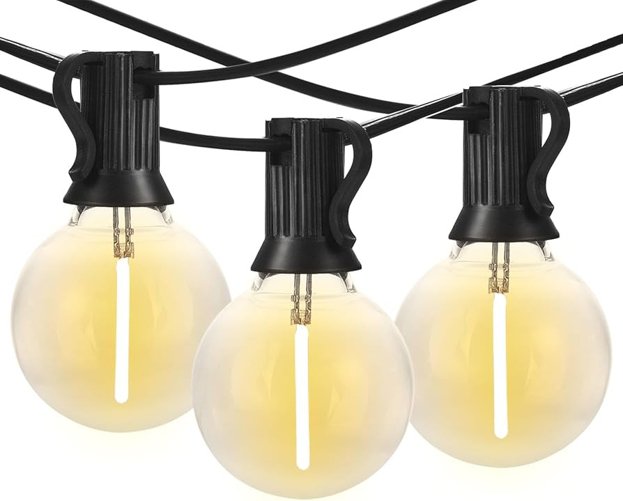 Banord 29FT Globe Outdoor String Lights, Shatterproof Patio Lights with 15 Dimmable Plastic Bulbs... | Amazon (US)