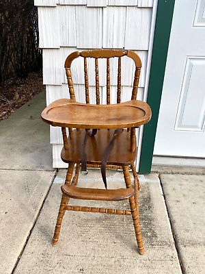 Vintage Jenny Lind High Chair Hardwood w Removable Tray  | eBay | eBay US
