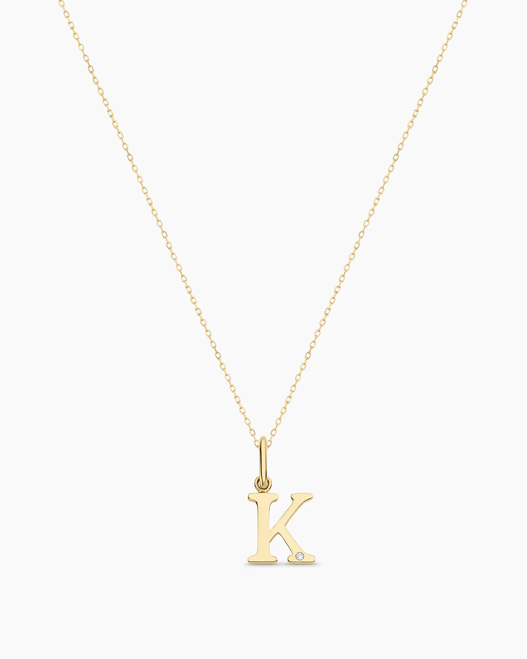 Diamond Vintage Alphabet Charm Necklace | gorjana